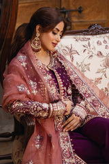 Sajal By Serene Unstitched 3 Piece Bridal Suit-SB-34 Nazakat