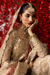 Jashn By Imrozia Serene Unstitched 3 Piece Bridal Suit-SB-38 Pemaan