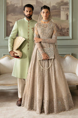 Jashn By Imrozia Serene Unstitched 3 Piece Bridal Suit-SB-40 Tabaan