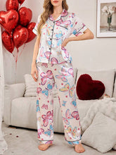 Studio By Arj She's Inn Stylish Butterflly Print Women Nightwear Smoothy Silky Satin Pajama set Night Drees
