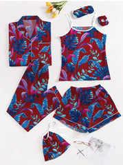 Studio By Arj Eshaal Omani Luxe Essence – Silky Nightwear 7-Piece Collection Silky Finish Night Dress For Women and Girls 7 Piece Night Wear Women's Pajama Sets