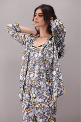 Studio By Arj Eshaal Omani Moonlight Bliss Nightwear – Elegant & Soft for Dreamy Nights Silky Finish Night Dress For Women and Girls 7 Piece Night Wear Women's Pajama Sets