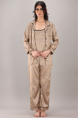 Studio By Arj Eshaal Omani Relaxation Nightwear – Stylish & Soft for Sweet Dreams Silky Finish Night Dress For Women and Girls 7 Piece Night Wear Women's Pajama Sets