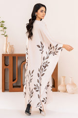 Velora By Stitch Vibes Stitched Shirts Suit-Serene Ivory Kaftan
