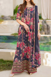 Iznik Unstitched 3 Piece Festive Embroidered Lawn Suit-SFL-12