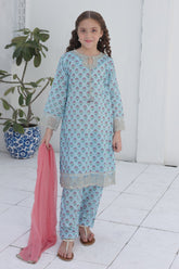 Shanzey Stitched Co Ords Emb Lawn With Chiffon Dupatta Suit-SHK-6101