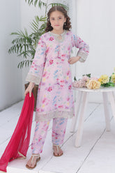 Shanzey Stitched Co Ords Emb Lawn With Chiffon Dupatta Suit-SHK-6105