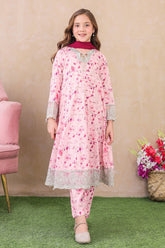 Shanzey Stitched 3 Piece Emb Kalidaar Frocks With Chiffon Dupatta Suit-SHK-6206