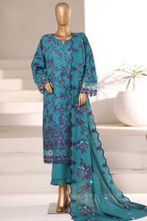 Signature By Sada Bahar Stitched 3 Piece Emb Khaddar Winter Suit-SK-531-Sea Green