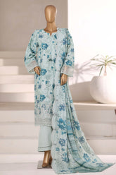 Signature By Sada Bahar Stitched 3 Piece Emb Khaddar Winter Suit-SK-532-Turquoise