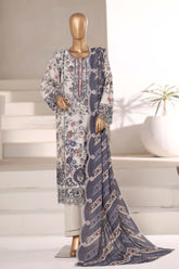 Signature By Sada Bahar Stitched 3 Piece Emb Khaddar Winter Suit-SK-536-Skin