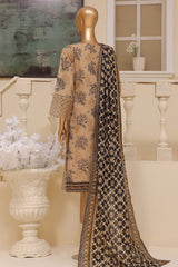 Eid Ke Rang By Bin Saeed Stitched 3 Piece Chikankari Lawn Suit-SM-1770-Skin