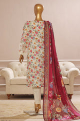 Eid Ke Rang By Bin Saeed Stitched 3 Piece Chikankari Lawn Suit-SM-1782-Skin