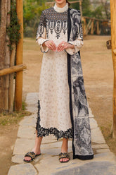 Meraki by Asifa N Nabeel Unstitched 3 Piece Lawn Collection'2024-Snowdrop