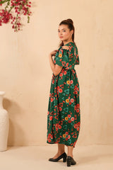 Sprinkles Stitched 1 Piece Summer Shirts Women Collection'2025-The Duo - Forest Fairy Allover Floral Print Tunic Dress