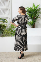 Sprinkles Stitched 1 Piece Summer Shirts Women Collection'2025-Safari Statement Allover Print Tunic Dress