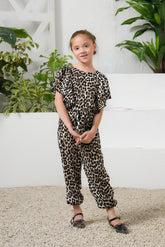 Sprinkles Stitched 1 Piece Summer Jumpsuit Kids Collection'2025-Wild Spots Ruffle Sleeves Jumpsuit