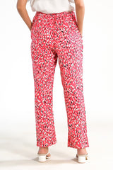 Sprinkles Stitched 1 Piece Summer Bottoms Women Collection'2025-Red Floral Straight Pant