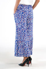Sprinkles Stitched 1 Piece Summer Bottoms Women Collection'2025-Royal Blue Wide Leg Pant