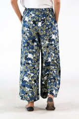 Sprinkles Stitched 1 Piece Summer Bottoms Women Collection'2025-Midnight Digital Blue Wide Leg Pant