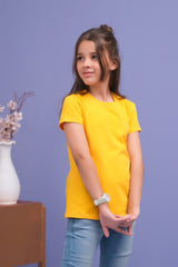 Sprinkles Stitched 1 Piece Summer Shirts Kids Collection'2025-Basic Tee - Yellow