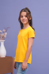 Sprinkles Stitched 1 Piece Summer Shirts Kids Collection'2025-Basic Tee - Yellow