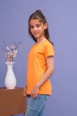 Sprinkles Stitched 1 Piece Summer Shirts Kids Collection'2025-Basic Tee - Orange