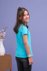 Sprinkles Stitched 1 Piece Summer Shirts Kids Collection'2025-Basic Tee - Blue