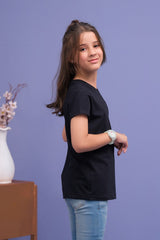 Sprinkles Stitched 1 Piece Summer Shirts Kids Collection'2025-Basic Tee - Black