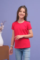 Sprinkles Stitched 1 Piece Summer Shirts Kids Collection'2025-Basic Tee - Red