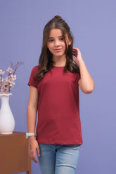 Sprinkles Stitched 1 Piece Summer Shirts Kids Collection'2025-Basic Tee - Maroon