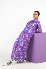 Sprinkles Stitched 1 Piece Summer Shirts Women Collection'2025-Marine Garden/Violet Aquatic - Cambric