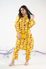 Sprinkles Stitched 2 Piece Summer Co Ord Sets Women Collection'2025-Yellow Stones - Cambric
