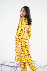 Sprinkles Stitched 2 Piece Summer Co Ord Sets Women Collection'2025-Yellow Stones - Cambric