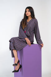 Sprinkles Stitched 2 Piece Summer Co Ord Sets Women Collection'2025-Linear Chevron - Cambric