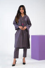 Sprinkles Stitched 2 Piece Summer Co Ord Sets Women Collection'2025-Linear Chevron - Cambric