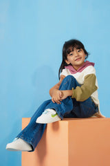 Sprinkles Stitched 1 Piece Winter Shirts Kids Collection'2025-Pastel Panel Hoodie