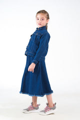 Sprinkles Stitched 1 Piece Winter Shirts Kids Collection'2025-Jacket - Dark Wash