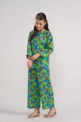 Sprinkles Stitched 2 Piece Summer Co Ord Sets Kids Collection'2025-Emerald Bloom - Co-ord Set