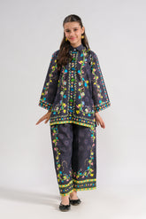 Sprinkles Stitched 2 Piece Summer Co Ord Sets Kids Collection'2025-Midnight Flora - 2pcs