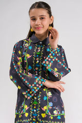 Sprinkles Stitched 2 Piece Summer Co Ord Sets Kids Collection'2025-Midnight Flora - 2pcs