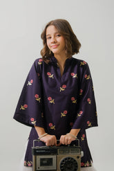Sprinkles Stitched 1 Piece Summer Shirts Kids Collection'2025-Indigo Muse - 1pc - Embroidered
