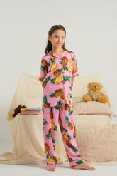 Sprinkles Stitched 2 Piece Winter Night Suit Kids Collection'2025-Pineapple Dreams - Night Suit - 2pcs