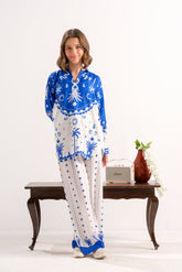 Sprinkles Stitched 2 Piece Summer Co Ord Sets Kids Collection'2025-Azure Palm Charm - 2pcs