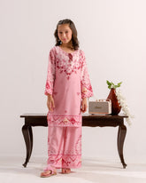 Sprinkles Stitched 2 Piece Summer Co Ord Sets Kids Collection'2025-Pink Mosaic Hearts - 2pcs