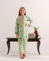 Sprinkles Stitched 2 Piece Summer Co Ord Sets Kids Collection'2025-Mint Meadow Muse - 2pcs