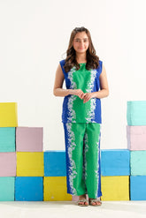 Sprinkles Stitched 2 Piece Summer Co Ord Sets Kids Collection'2025-Mint Mosaic Muse - 2pcs