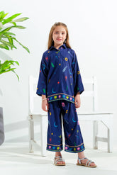 Sprinkles Stitched 2 Piece Summer Co Ord Sets Kids Collection'2025-Galaxy Scribbles - 2pcs
