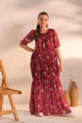 Sprinkles Stitched 1 Piece Formals Shirts Kids Collection'2025-Berry Bloomscape - 1pc