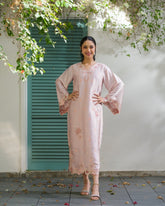 Sprinkles Stitched Emb Kaftaan Suit -Faye Boxy Vine